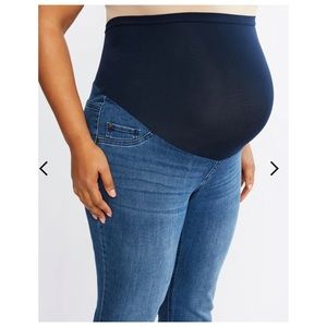 Motherhood Maternity Indigo Blue Full Panel Plus Size Jeggings